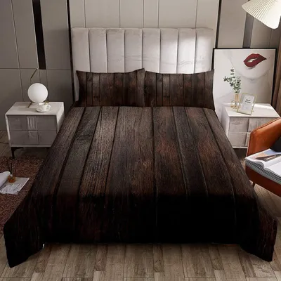 Bettwäsche-Set mit geometrischen Streifen, Doppelbett, Mikrofaser