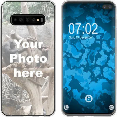 Produktbild von PhoneNatic Case kompatibel mit Galaxy S10 Plus Personalisierte Handyhülle  clear zum selbst gestalten mit eigenem Foto