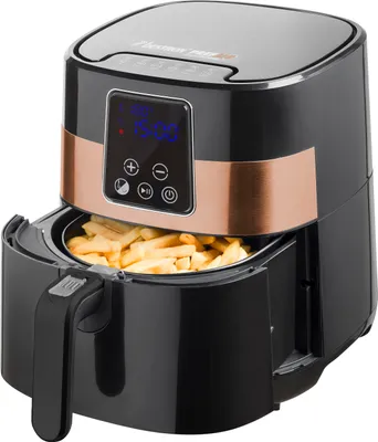 Produktbild von Bestron XXL Digitale Heissluft-Fritteuse, 4 Liter, 1.300 Watt, Schwarz/Kupfer