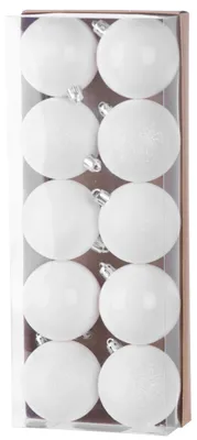 Produktbild von MAGICHOME WEIHNACHTSKUGELN, 10 St., weiß, 6 cm