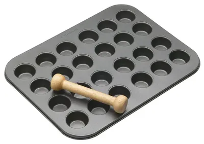 Obrázek produktu pro masterclass KitchenCraft Canapés & Rolling Pin Mould de Carbon Steel Non-Stick BPA Free dede 24 hrnců 35 x 27 cm 4 x 2 cm