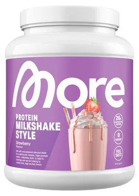 Productafbeelding van Meer voedingswaarde, milkshake-stijl - 600g, aardbeien