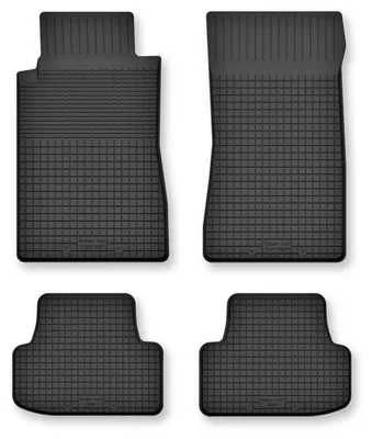 Produktbild von Gummi-Fußmatten für Chevrolet Camaro V 2006-2015 – 4-tlg, Schwarz, Semi-Universal, angepasst – Wielganizator Semi-Universal
