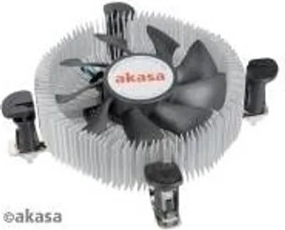 Produktbild von Akasa AK-CCE-7106HP, Prozessor, Kühler, Intel LGA775, LGA1156, Schwarz, Silber, Aluminium, 87,2 x 85,2 x 29,5 mm