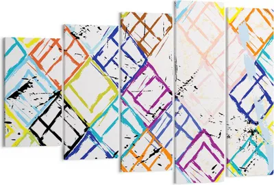 Produktbild von Bild auf Leinwand - Leinwandbild - Abstraktion modern - 150x100cm - Wand Bild - Wanddeko - Leinwanddruck - Bilder - Kunstdruck - Wanddekoration - Leinwand bilder - Wandkunst - EG150x100-3765