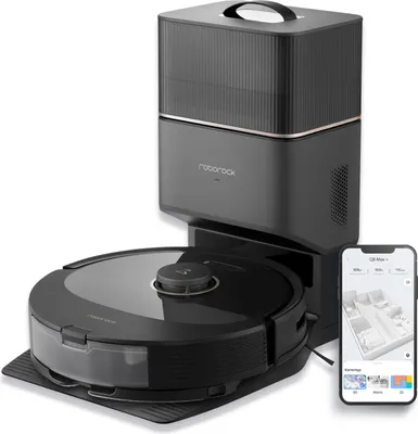 Produktbild von roborock Q8 Max+ Saugroboter mit Auto-Entleerungsstation, DuoRoller-Bürste, 5500Pa, Wischroboter mit Absaugstation, 2,5L Staubbeutel(Schwarz)
