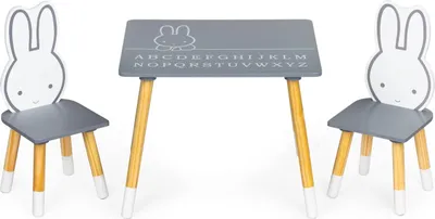 Produktbild von Kindertisch und 2 Stühle Set - Holzmöbel