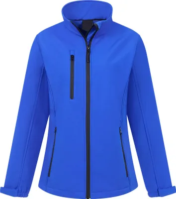 Produktbild von Mivaro Damen Softshelljacke ohne Kapuze in Blau - wasserdicht & winddicht, atmungsaktive Übergangsjacke mit Stehkragen, 8000mm Wassersäule, Größen XS bis XXL