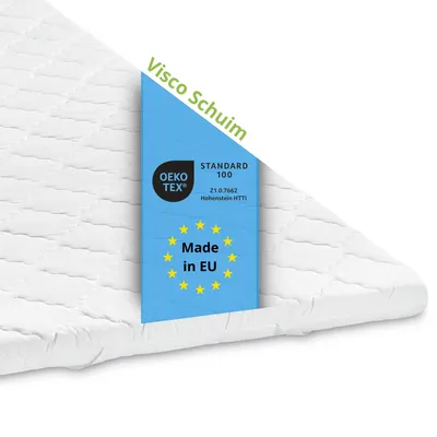 Productafbeelding van ergonomische topper van visco-schuim, 90 x 200 cm, geschikt voor alle matrassen, Bodyprotect