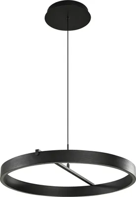 Produktbild von Lucande LED-Hängelampe Rovan, Ø 60 cm, schwarz, CCT, dimmbar