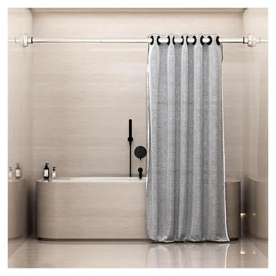 Produktbild von Verstellbare Kleiderstange ohne Bohren, Ausziehbare Edelstahl-Teleskopstange für Dusche, Balkon und Badezimmer, 70 bis 110 cm