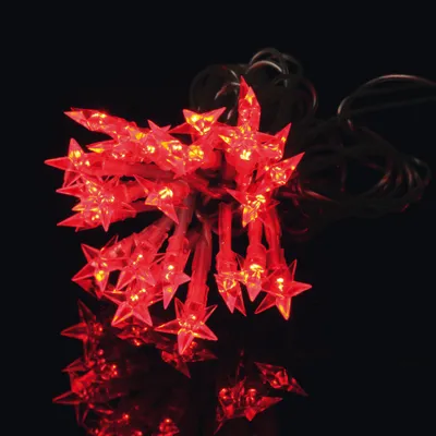 Image de Guirlande lumineuse 60 Etoiles souples rouge