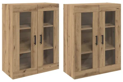Image de Armoires Murailles 2 pcs chêne artisanal 69,5 x 34 x 90 cm