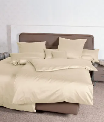Produktbild von Janine Design Mako-Satin-Bettwäsche-Garnitur 31001 Colors Farbe creme Größe 155x200 + 80x80