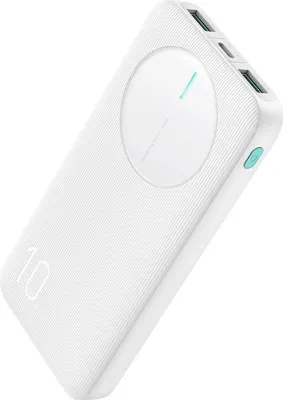 Produktbild von PowerBank 10000 mAh 2x USB Akku Power Zusatz Batterie Typ C Charger Ladegerät in Weiss