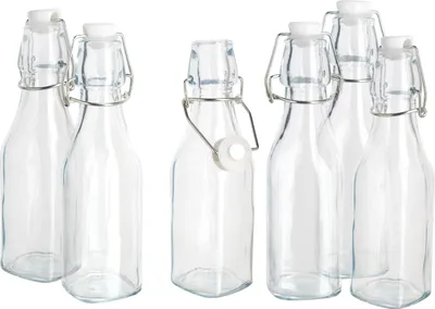 Produktbild von VBS Glasflaschen mit Bügelverschluß, 6 Stück
