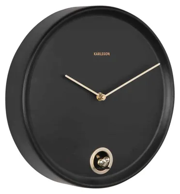 Produktbild von Karlsson - Wanduhr Esencia Cuckoo - Schwarz - Ø30cm