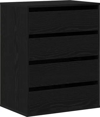 Produktbild von vidaXL Schubladenschrank Schwarz 60 x 41 x 76 cm Holzwerkstoff