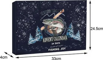 Produktbild von 2024 Weihnachts-Adventskalender, Fischzubehör-Set, 24 Tage Countdown, Angelköder, tägliche Angelausrüstung mit Köder, Haken, Zubehör