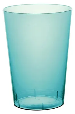 Produktbild von 10 Mehrweg Becher türkis transparent Plastikbecher 230ml Wiederverwendbar bunt