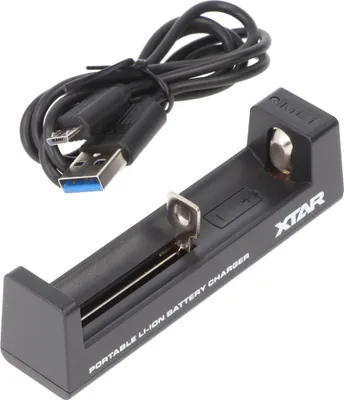 Produktbild von 1-Schacht USB-Ladegerät mit bis zu 0,5Ah Ladestrom, Ladegerät mit Micro-USB Anschluss