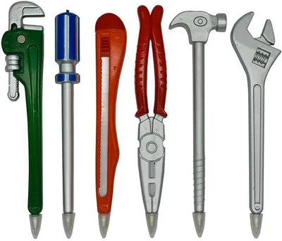 Image de Kit d'outils 6 pièces : tournevis, marteau, pince, couteau de bricolage, tournevis sans embout, tournevis