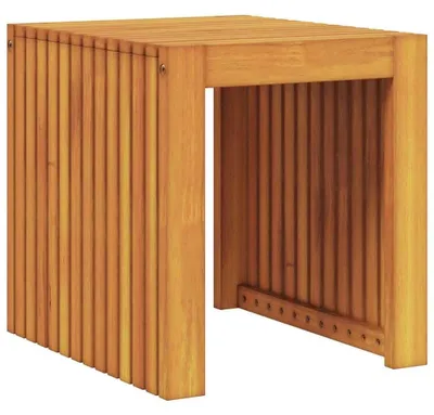 Image de Table d'appoint en bois d'acacia massif, dimensions : 43 x 36 x 40 cm