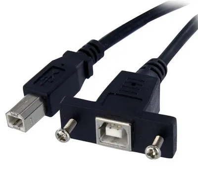 Zdjęcie produktu dla StarTech.com USBPNLBFBM3, 0,91 m, USB B, USB B, USB 2.0, 0,48 Gbit/s, Czarny