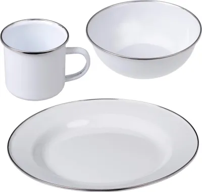 Produktbild von GRÄWE Camping Geschirr Set weiss