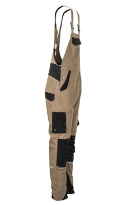 Produktbild von Planam Latzhose Norit Herren Gr. 56 sand/schwarz