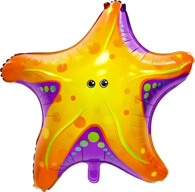 Immagine prodotto di Palloncino in foil animale, stella marina giallo ca. 66*64 cm