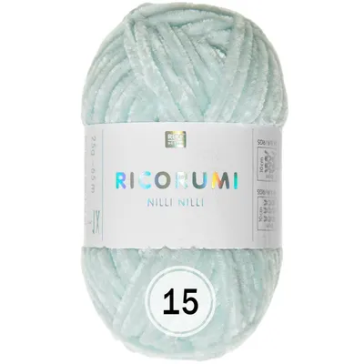 Produktbild von Rico Design Ricorumi Nilli Nilli (25g/65m) weiches Chenillegarn 15 eisblau