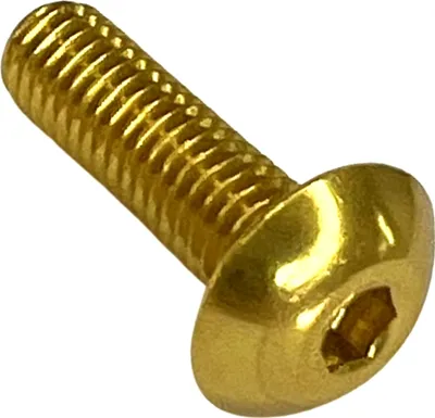 Produktbild von Alu M5x16 Linsenkopfschraube für Flaschenhalter Gold