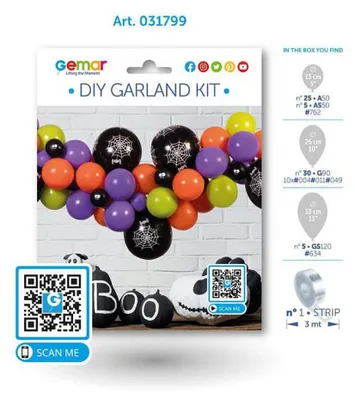 Zdjęcie produktu dla Girlanda balonowa Halloween DIY zestaw dekoracyjny