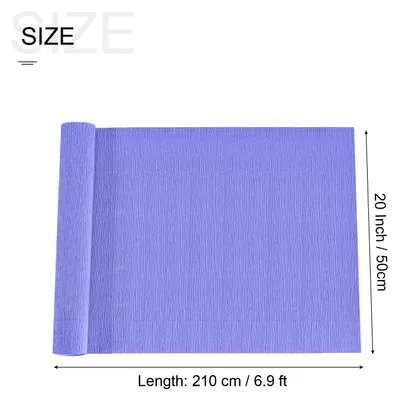 Produktbild von Krepppapier Hellblaulila, 2.1m x 62m Floristen Krepp Papier Bunt fš¹r Handwerke, Party, Schulpapier, Kr?uselpapier, Verpackung, Blumen DIY