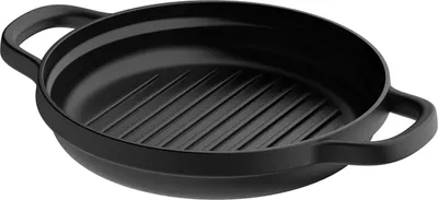 Produktbild von Graphit Grillpfanne, 26 cm, 2,1 L, Schwarz, Gusseisen - BergHOFF | Leo Line