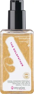 Immagine prodotto di Mystim Leitmittel The Goldfather, für Elektrostimulation, mit 23 Karat Echtgold, 250 ml, 46631