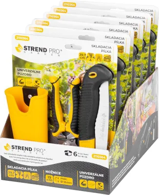 Image de Kit Strend Pro : sécateur de jardin pour branches, scie, étui, ensemble de 3 pièces