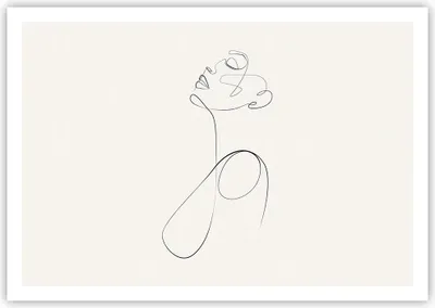 Produktbild von Poster - Poster ohne Rahmen - Linie Linie Frau - 100x70 cm - Wand Bild - Wanddeko - Wandbilder - Kunstposter - Wandposter - Bilder - Kunstdruck - Wanddekoration - Wandbild - P2XAA100x70-5112