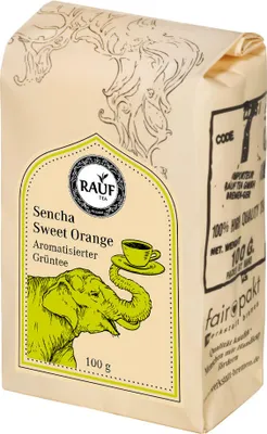 Produktbild von Rauf Tee Grüner Tee Sencha Sweet Orange, aromatisiert