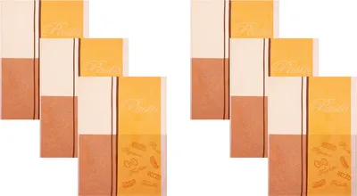 Produktbild von Betz 6 Stück Geschirrtücher 50x70 cm ITALY Motiv: NUDELN  Farbe: gelb 100% Baumwolle