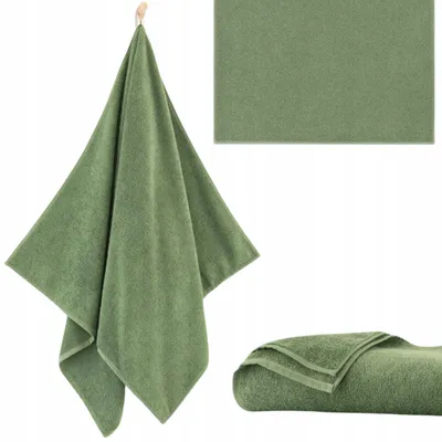 Produktbild von Handtuch - 100% Baumwolle - 400 g/m2 - 50x100 cm - Extra Saugfähig - Grün - hohe Grammatur - LICZI2