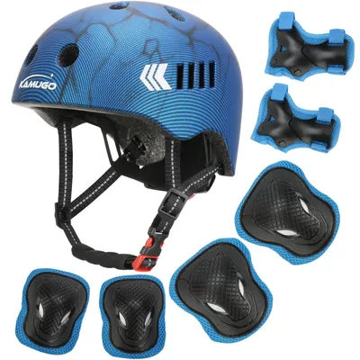 Produktbild von Fahrradhelm-Set für Kinder mit Schutzausrüstung für sicheres Spielen