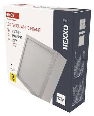 LED přisazené svítidlo NEXXO, čtvercové, bílé, 12,5W, neutrální bílá