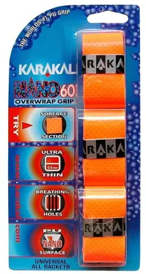 Productafbeelding van KARAKAL SURGRIPS NANO 60 Overgrip, oranje, 3-delig