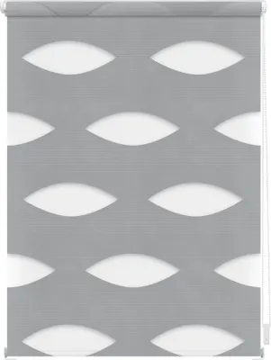 Produktbild von Lichtblick Duo Rollo Ellipse Klemmfix, ohne Bohren Grau, 150 cm, 45 cm x 150 cm (B x L)