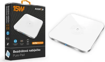 Immagine prodotto di ALIGATOR Caricabatterie senza fili Alligator Pure-Pad 15W, bianco