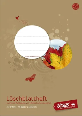 Produktbild von Ursus Green 040410000 Löschblattheft perforiert A4 10 Blatt 80g/qm