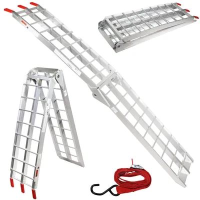 Produktbild von Auffahrrampe Rampe klappbar Laderampe Verladerampe Schiene 340kg Alu R3