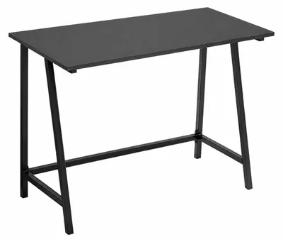 Produktbild von BEGRYF Schreibtisch 100x50x75 cm Schwarz Computertisch Metallgestell modern Bürotisch platzsparend